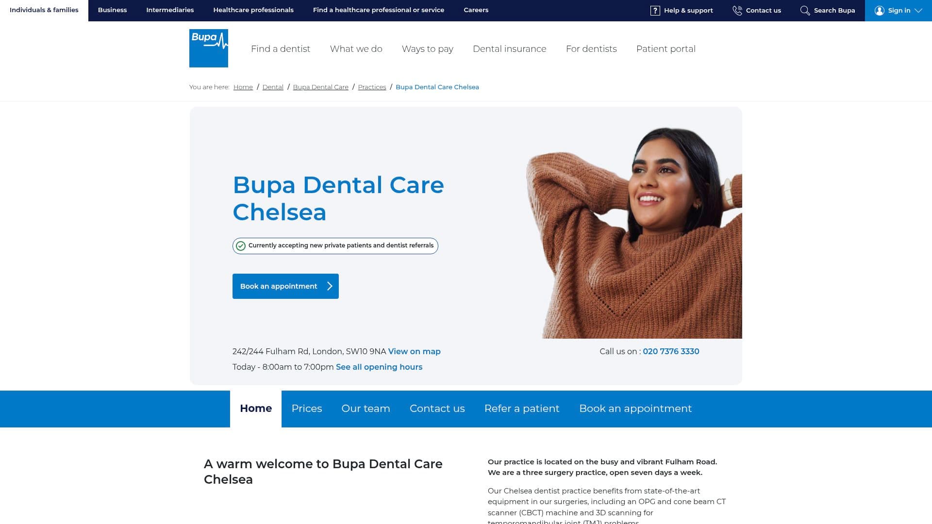 Bupa Dental Care Chelsea
