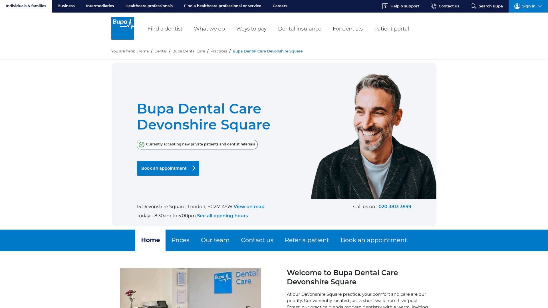 Bupa Dental Care Devonshire Square