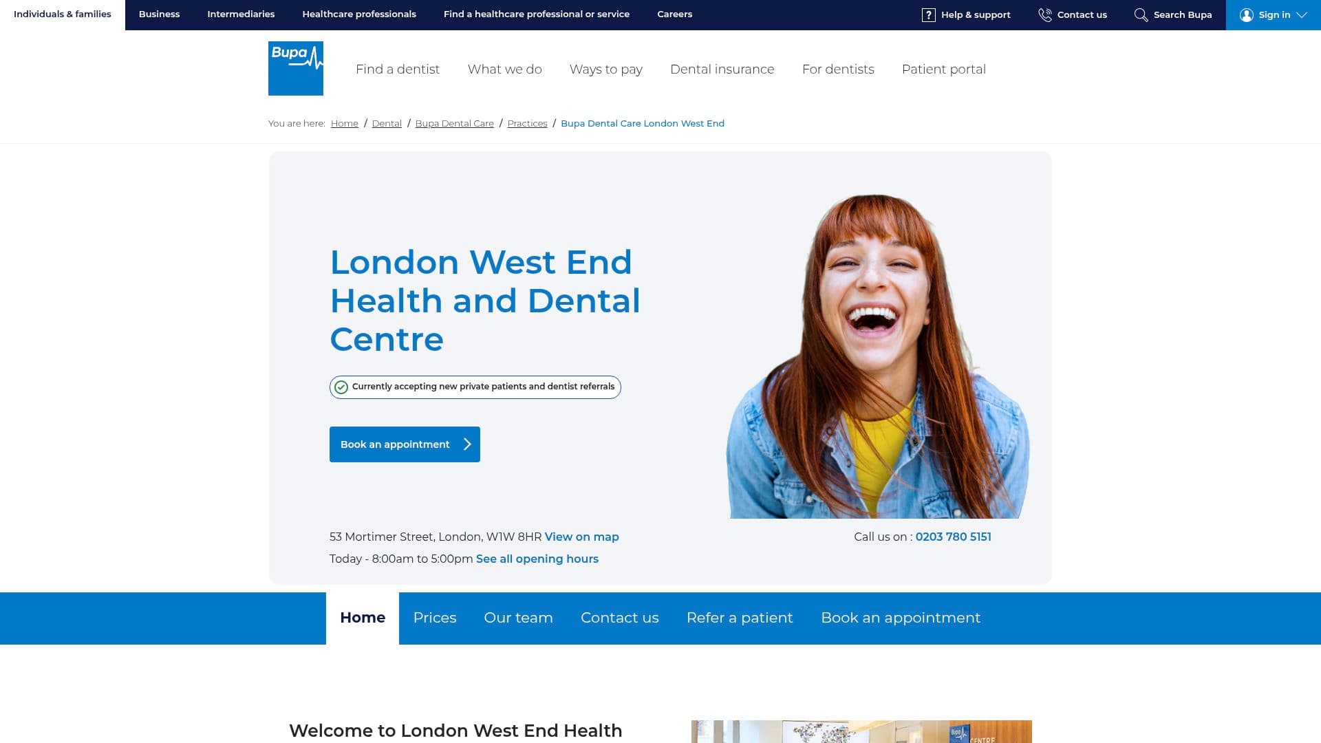 Bupa Dental Care London West End