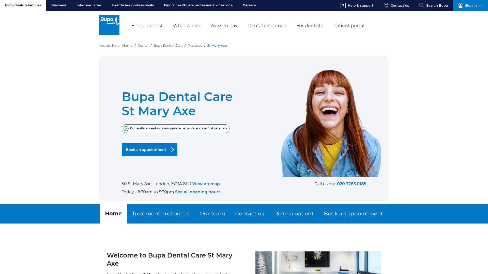 Bupa Dental Care St Mary Axe