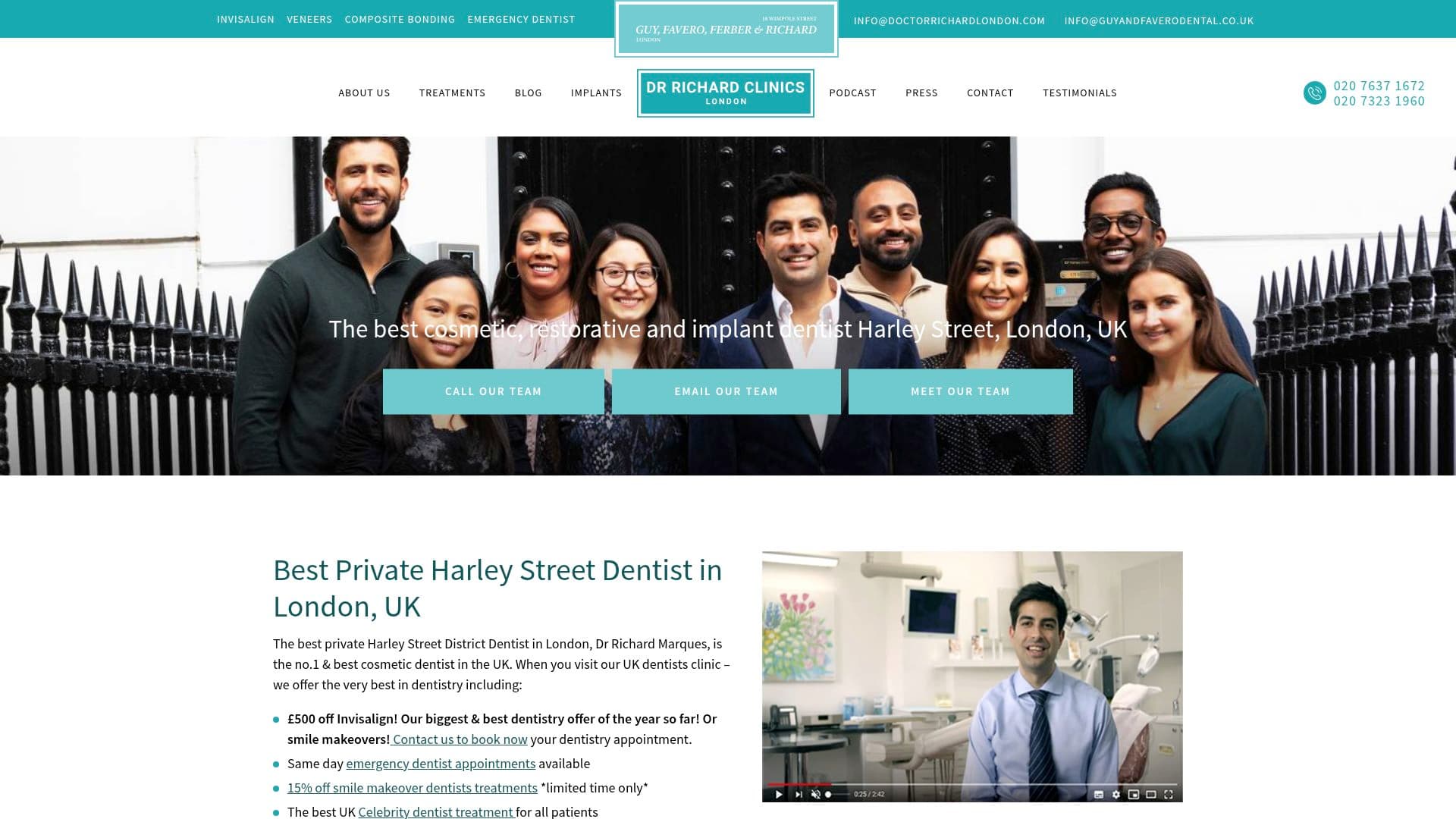 Dr Richard Clinics London